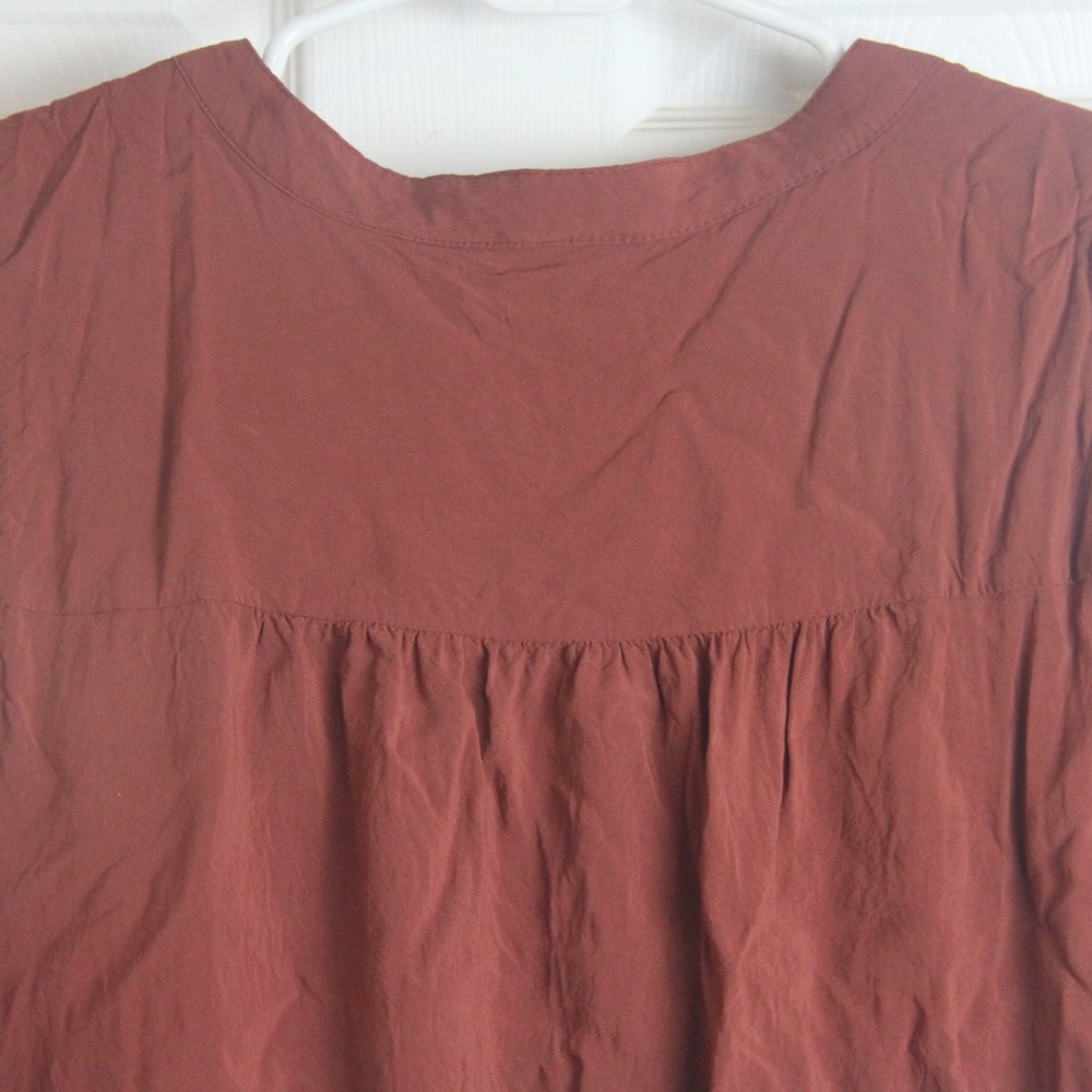 Torrid Harper Brick Red Challis Sleeveless Blouse - Picture 10 of 11